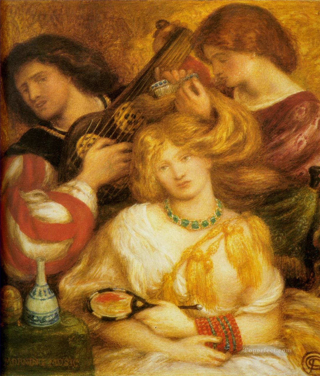 Morning Music Pre Raphaelite Brotherhood Dante Gabriel Rossetti Oil Paintings